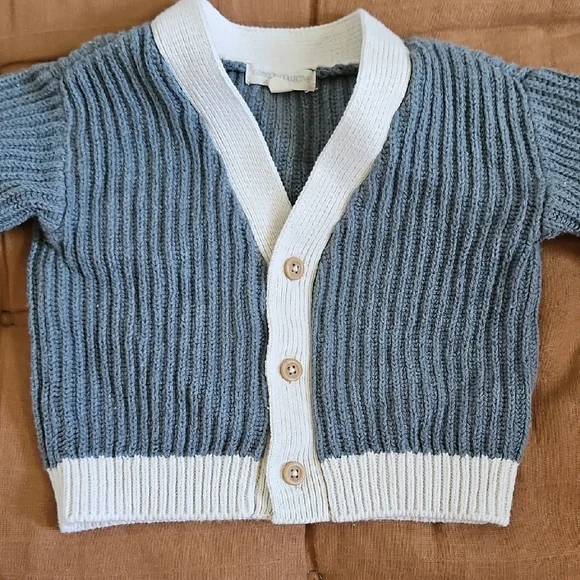 Zara Beige and Blue Kids Cardigan Duo - Picture 4 of 5